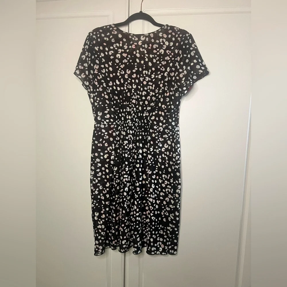 Cabi Gemini Reversible Floral Leopard Mesh Dress - Picture 9 of 9